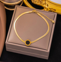 Minimalist Black Enamel Bracelet