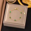 Emerald Charm Bracelet