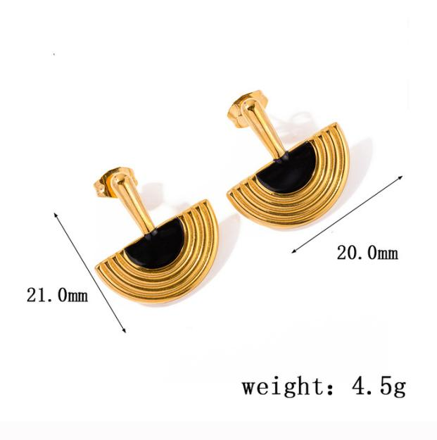 Geometric Fan Earrings