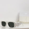 White Oversized Square Sunglasses