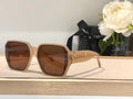 Beige Oversized Square Sunglasses