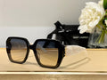 Oversized Black & Ivory Luxury Sunglasses
