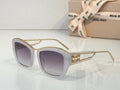 White & Gold Cat-Eye Luxury Sunglasses