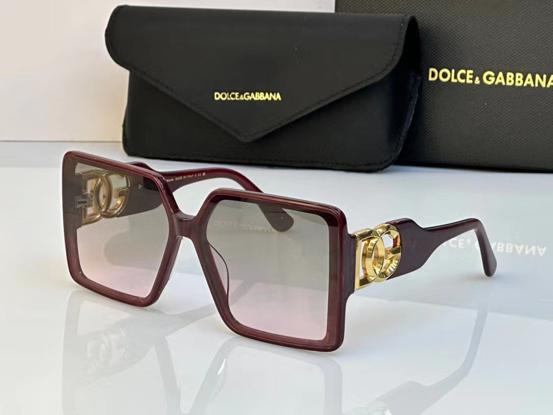Burgundy Oversized Square Sunglasses