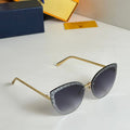 Rimless Cat-Eye Gradient Sunglasses