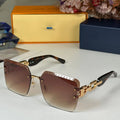 Rimless Square Gradient Sunglasses