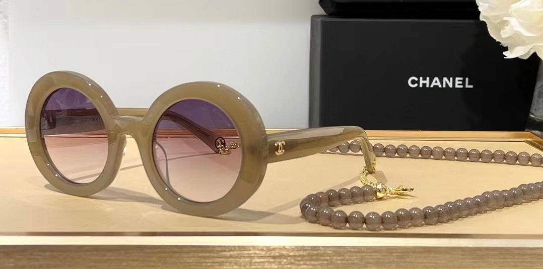 Chanel Vintage Round Frame Sunglasses