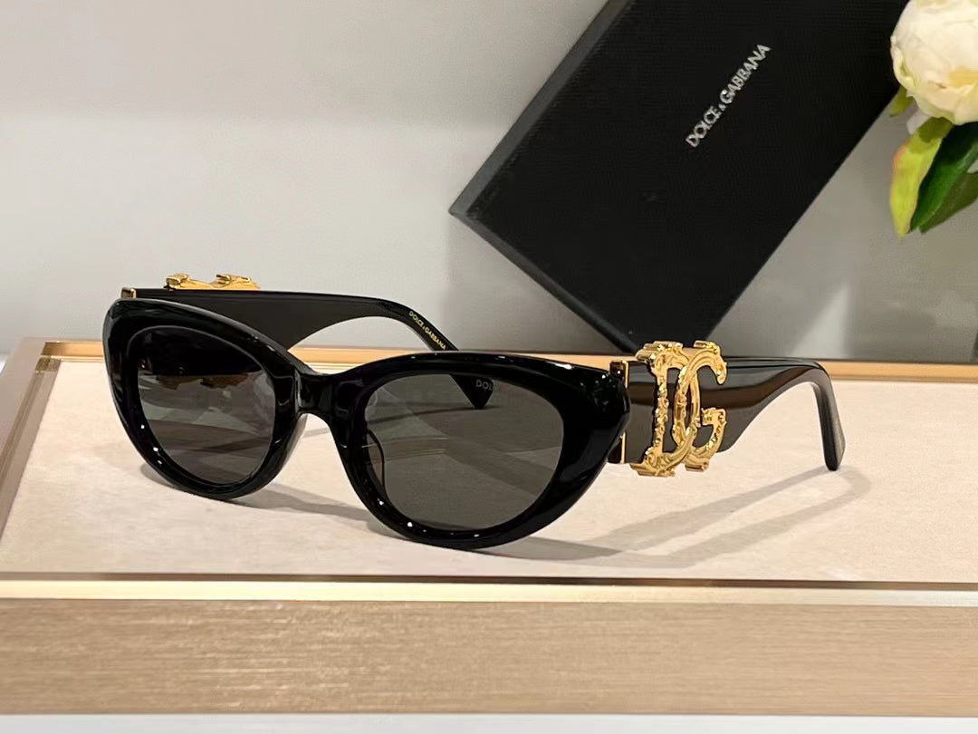 Dolce & Gabbana Black Cat-Eye Sunglasses