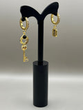 Luxury Key Charm Gold Hoop Earrings