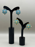 Turquoise Medallion Stud Earrings