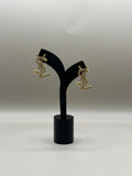 Luxury Monogram Gold Stud Earrings