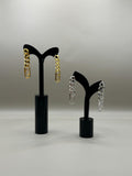 Chain Link Logo Drop Earrings
