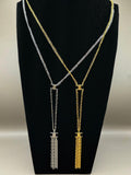 Double Chain Tassel Necklace