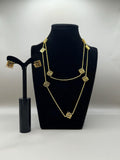Elegant Multi-Charm Knot Chain Necklace Set