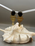 Obsidian Drop Statement Earrings