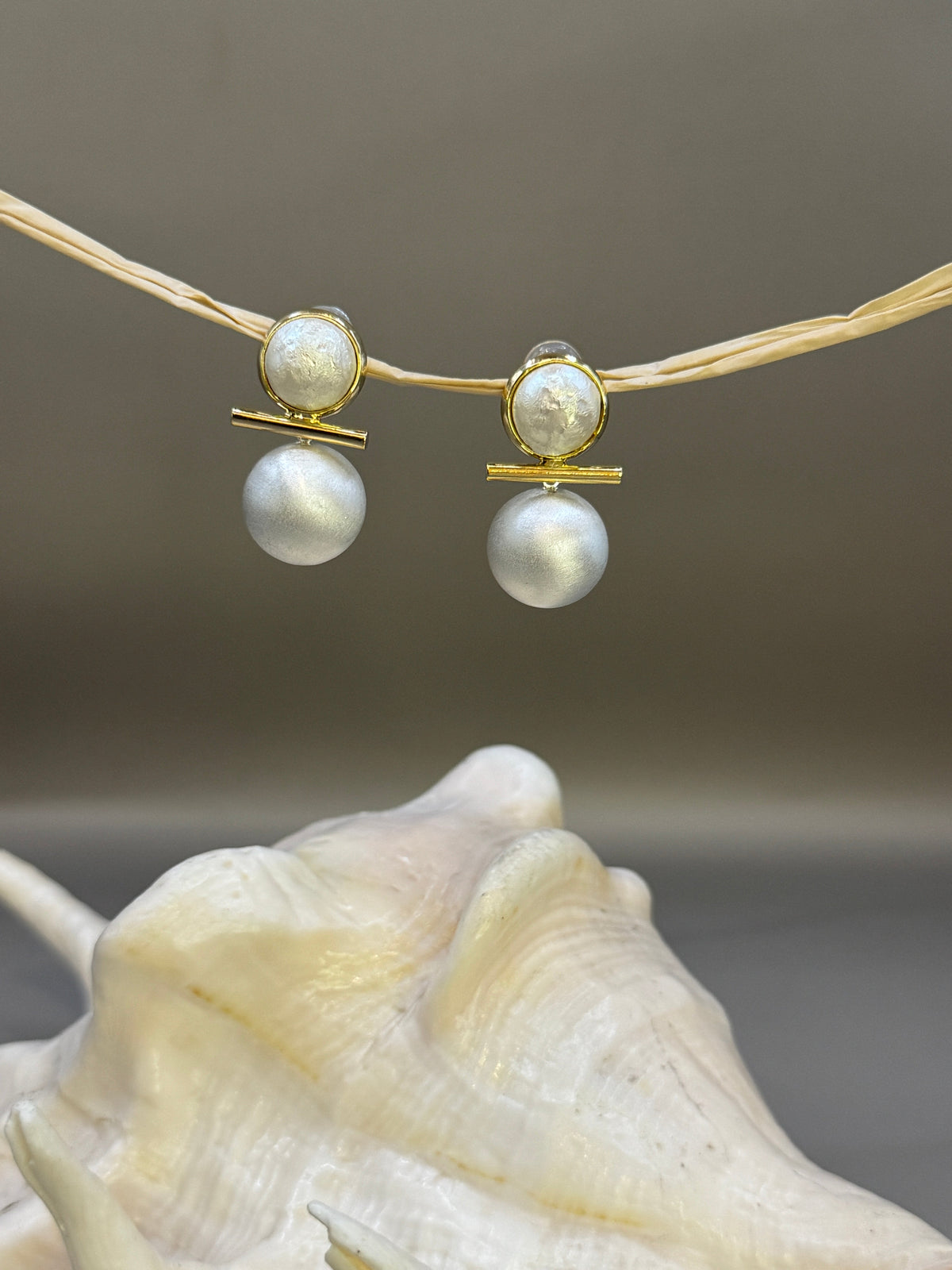 Dual Pearl Balance Earrings