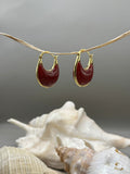 Velvet Drop Hoop Earrings