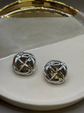Sculpted Dome Stud Earrings