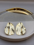Molten Gold Stud Earrings