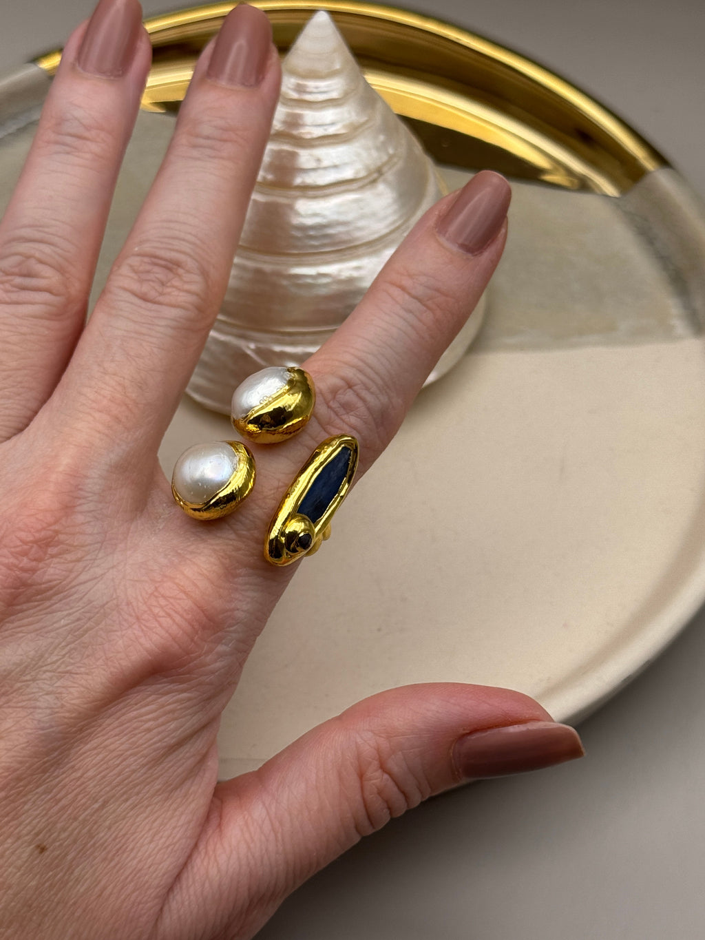 Ocean Relic Multi-Stone Statement Ring