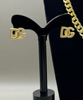 DG Gold Logo Stud Earrings