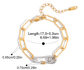 Gold Chain Link Adjustable Bracelet