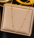 Gold Beaded Chain Necklace