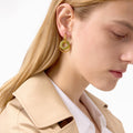 Green Jade Ring Drop Earrings