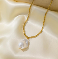 Gold Twisted Rope Chain Necklace