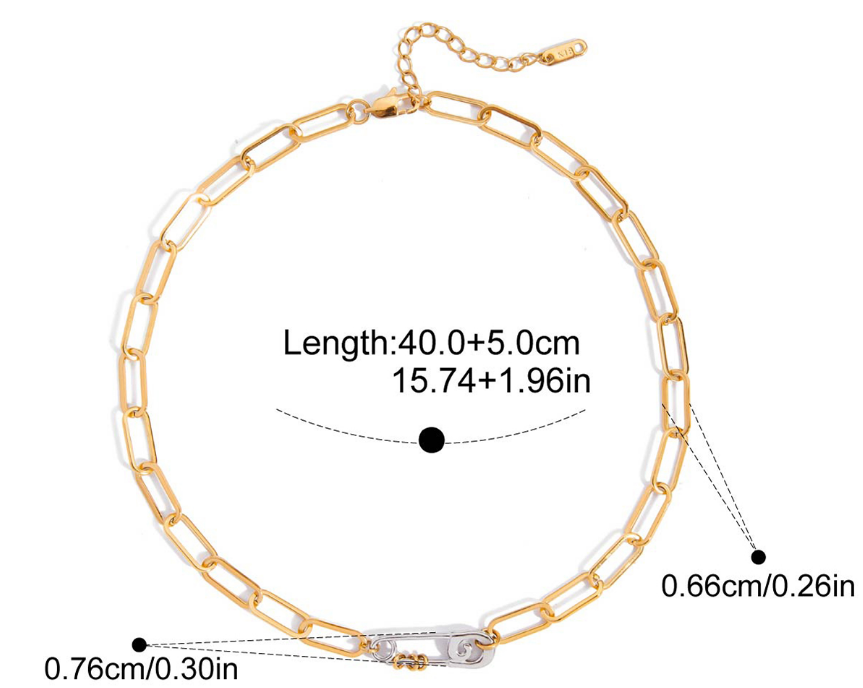 Gold Paperclip Chain Necklace