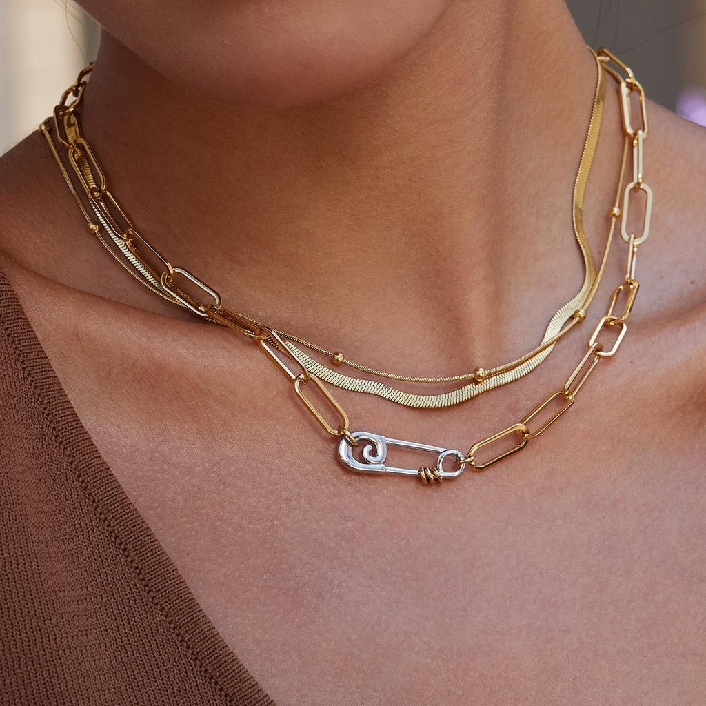 Gold Paperclip Chain Necklace