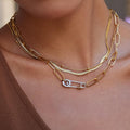 Gold Paperclip Chain Necklace