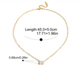 Gold Minimal Chain Necklace with Crystal Accent