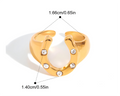 Gold Open Hoop Crystal Earrings