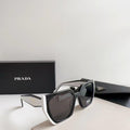 Two-Tone Square Sunglasses with Contrast Frame