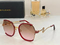 Red & Gold Oval Sunglasses with Jewel Accent