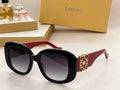 Oversized Square Sunglasses with Gold Detail