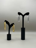 Crystal Pavé Oval Hoop Earrings