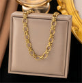 Royal Oval Link Gold Necklace