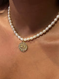 Golden Eye Pearl Necklace